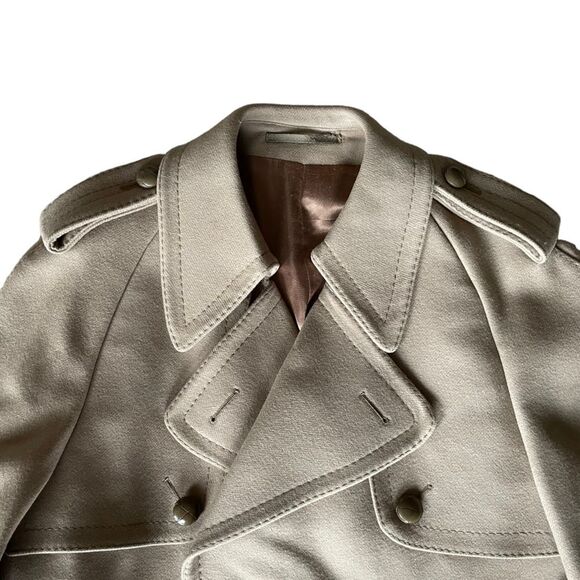 Richman Brothers vintage Men's Classic Tan Pea Coat/Over Coat - Picture 2 of 13